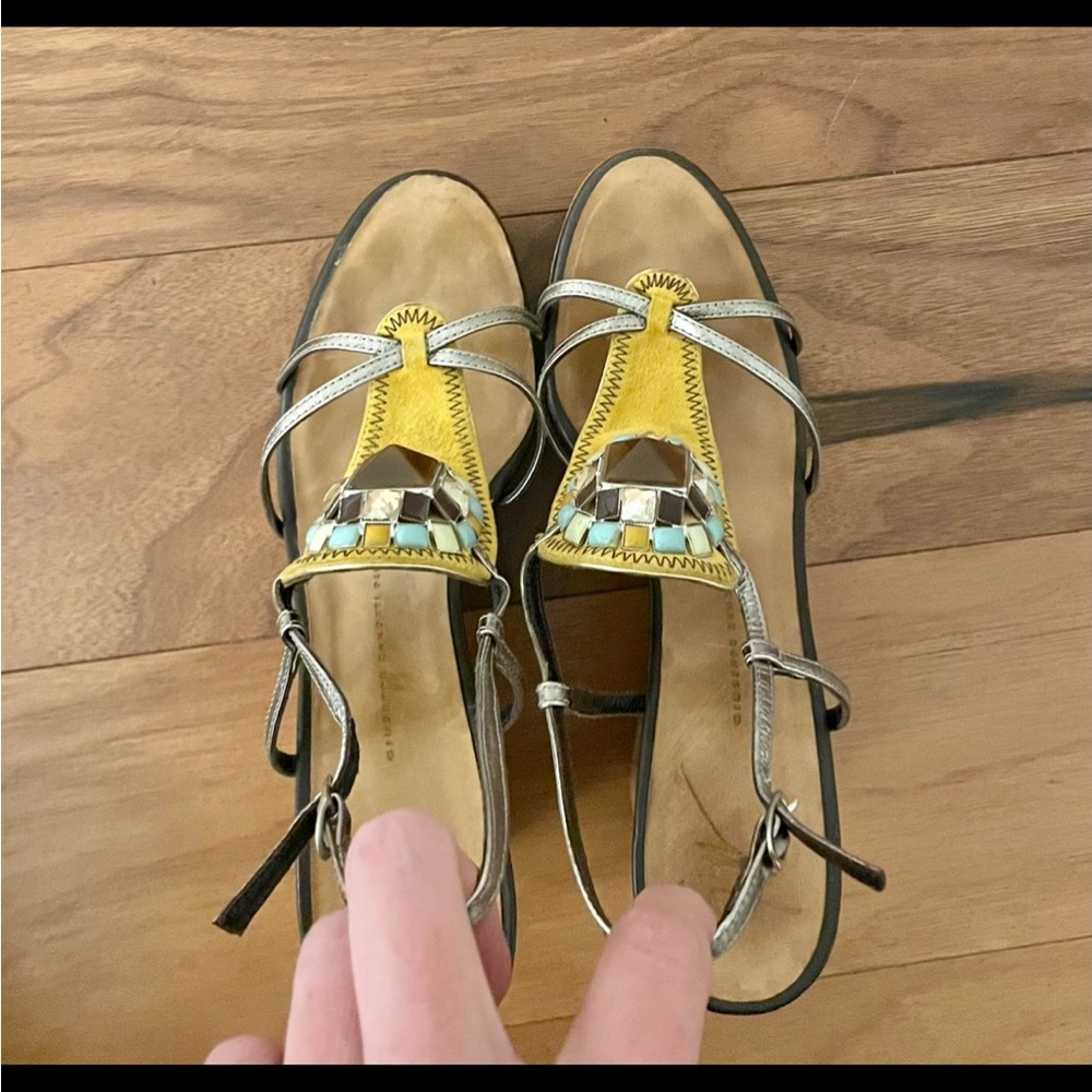 Open Toe Wedge With Rhinestone Embellishment. - image 3